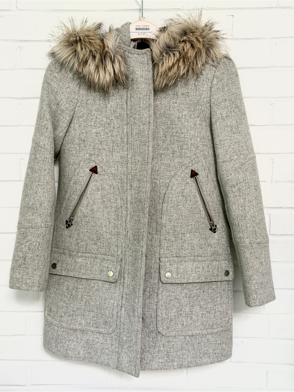 J.Crew Italian Nello Gori Stadium Cloth Wool Summit Parka Coat Size 00